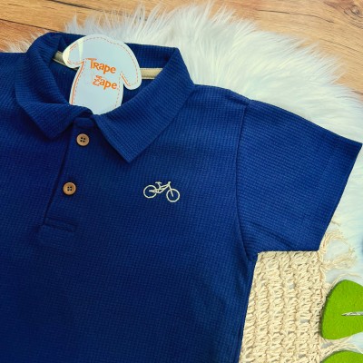 Conj. Camiseta Bicicleta e Bermuda Waves - Marinho